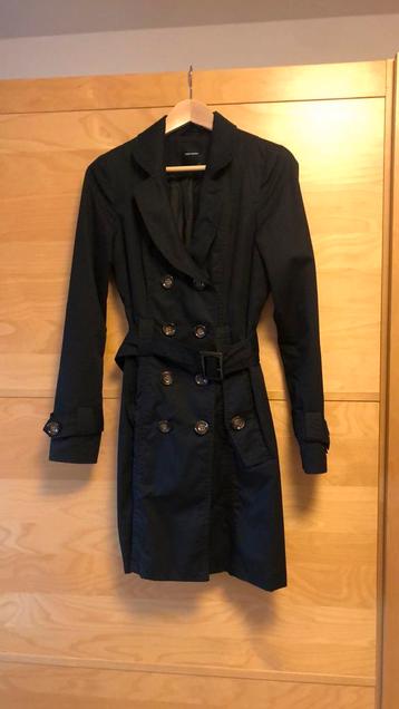 Vero moda zwarte trenchcoat jas maat S