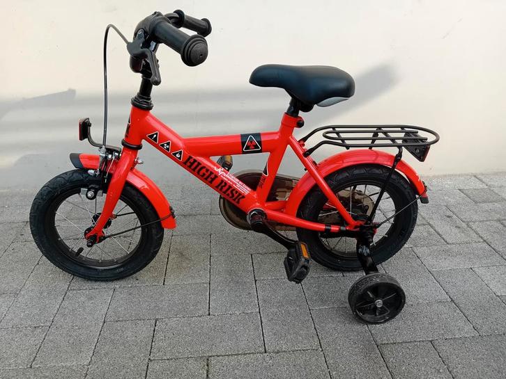 Kinderfiets BFK High Risk 12inch incl zijwieltjes 🚴‍♂️, Kinderen en Baby's, Speelgoed | Buiten | Voertuigen en Loopfietsen, Zo goed als nieuw
