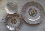 Dessertservice voor communie, souvenir, oud porselein., Ophalen of Verzenden