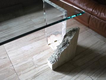 Travertin coffee table - Vintage salontafel  beschikbaar voor biedingen