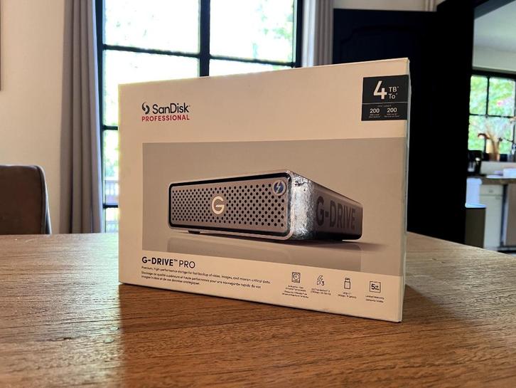 SanDisk Professional 4 TB G-Drive Pro, Computers en Software, Harde schijven, Zo goed als nieuw, Extern, HDD, Thunderbolt, Ophalen of Verzenden