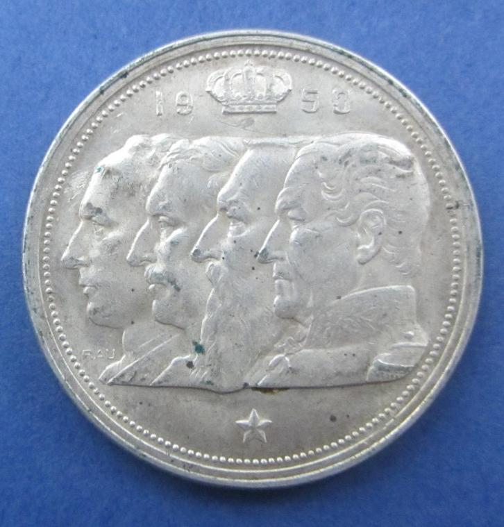 Belgie Munt 100 fr - 4 koningen -1950 - Franstalig, Postzegels en Munten, Munten | België, Losse munt, Zilver, Zilver, Ophalen of Verzenden