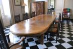 Monumentale eikenhouten tafel uit kasteel , 4.30 m  x 1.50 m, Ophalen