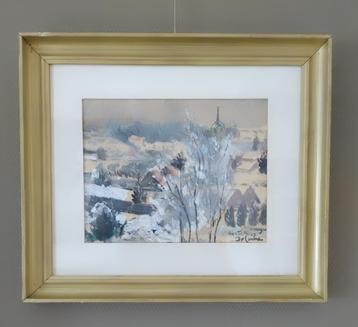 De Coene Joseph François (Jozef). Gouache: WINTER/HIVER beschikbaar voor biedingen