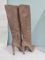 599C* PRADA mooie luxe laarzen taupe leer (40), Prada, Verzenden, Hoge laarzen