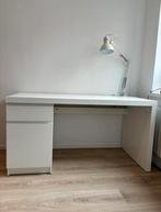Bureau IKEA MALM | 140 x 65 cm | Blanc | Comme neuf | 1 AN, Comme neuf, Enlèvement ou Envoi, Bureau