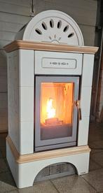 Pelletkachel Piazzetta brunico 11kw kanalisatie + Levering, Ophalen, Zo goed als nieuw, Pelletkachel