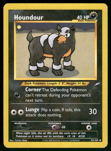 Houndour 43/105 - Neo Destiny beschikbaar voor biedingen