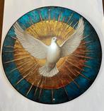 Aluminium plaatje met afbeelding Vredesduif diameter 20cm, Ophalen of Verzenden, Nieuw, Print