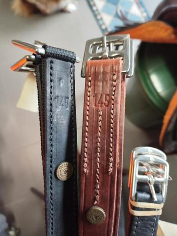 Forestier stijgbeugelriemen 145 cm cognac & zwart beschikbaar voor biedingen