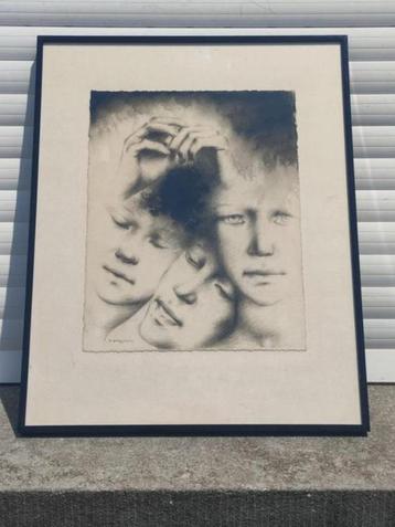 dessin les 3 visages signe jacques dormont beschikbaar voor biedingen