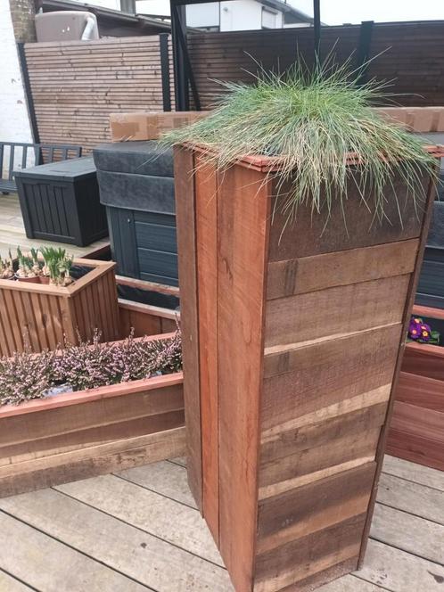 Hardhouten bloembak (tropisch hardhout), Tuin en Terras, Bloembakken en Plantenbakken, Nieuw, Ophalen