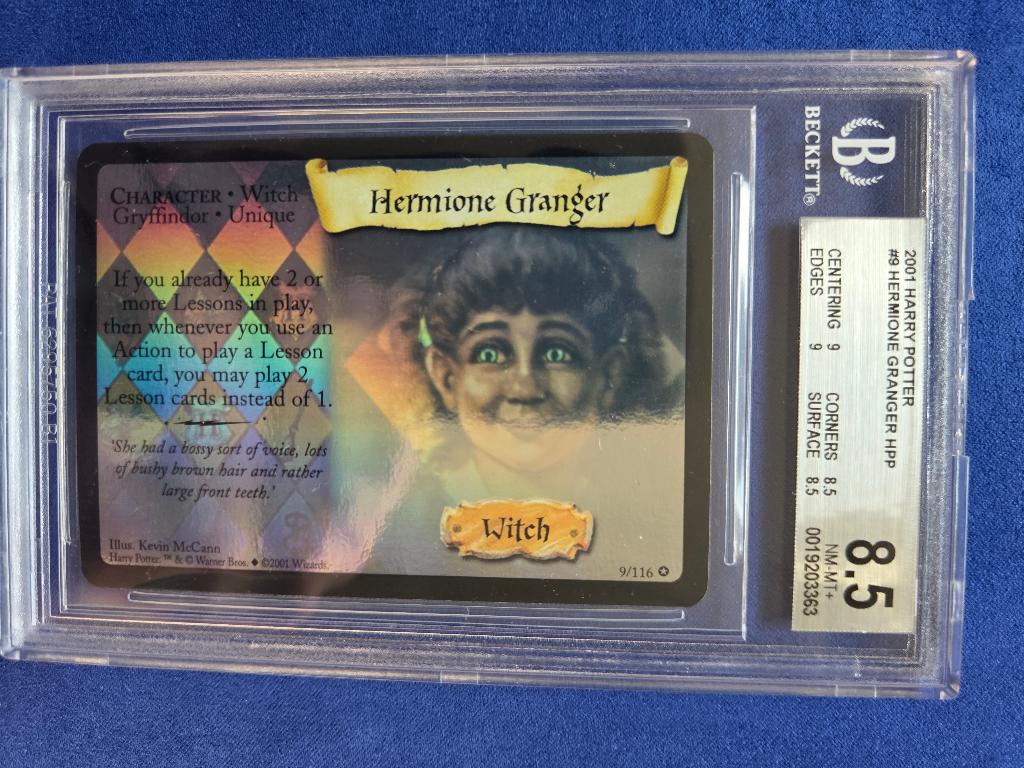 2001 WotC Harry Potter – Hermione Granger 9/116 | BGS 8.5, Collections, Harry Potter, Comme neuf, Autres types, Enlèvement ou Envoi