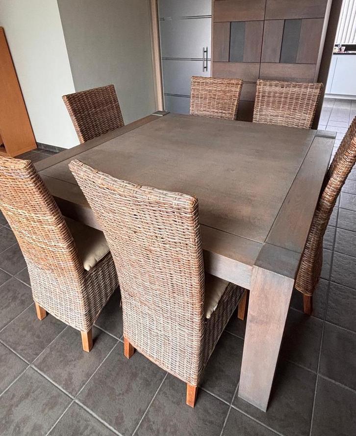 6 chaises en osier, Maison & Meubles, Chaises, Comme neuf, Enlèvement