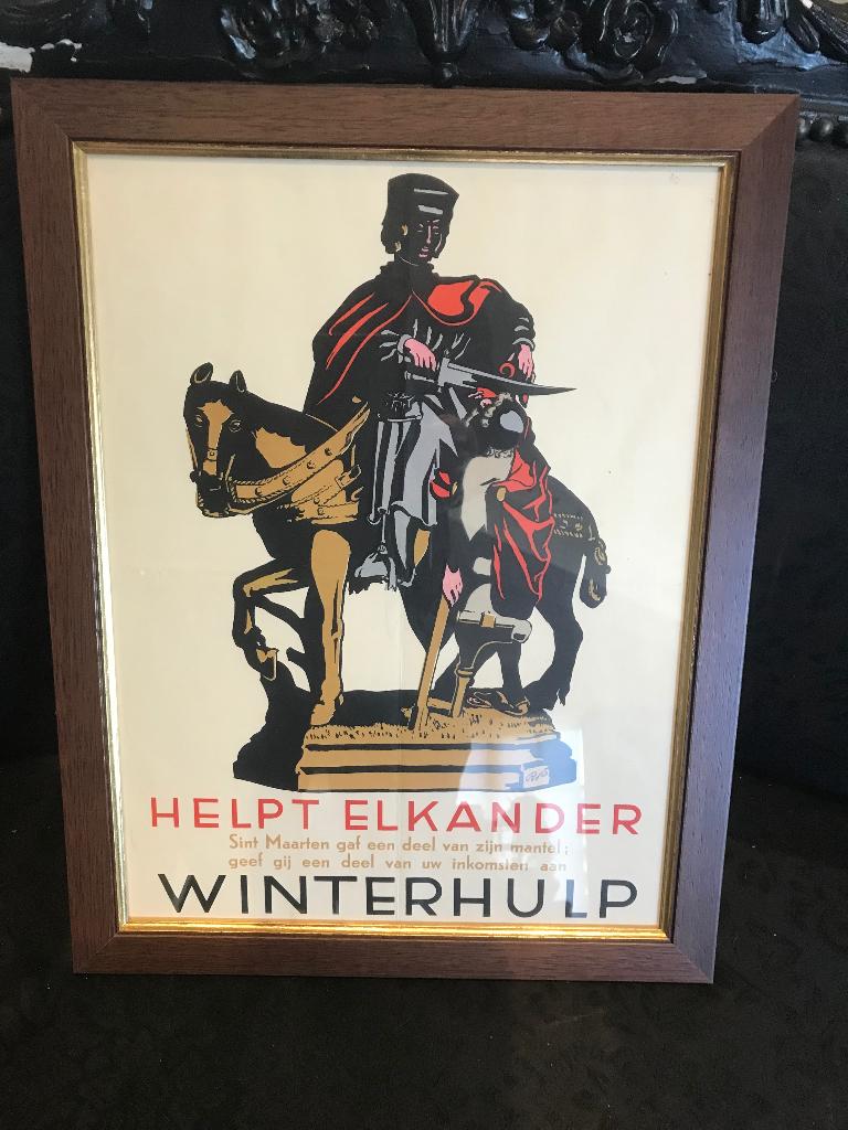 Affiche winterhulp, Collections, Objets militaires | Seconde Guerre mondiale, Enlèvement ou Envoi