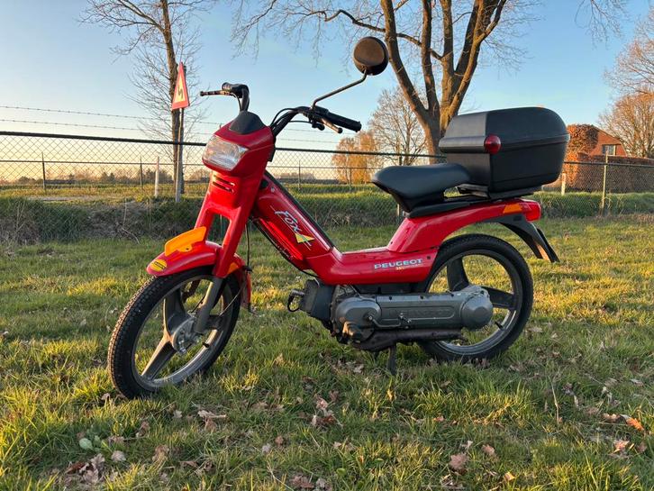 2x Peugeot Fox  Rood, Aqua Blauw, Fietsen en Brommers, Brommers | Peugeot, Gebruikt, Fox, Klasse B (45 km/u), Ophalen