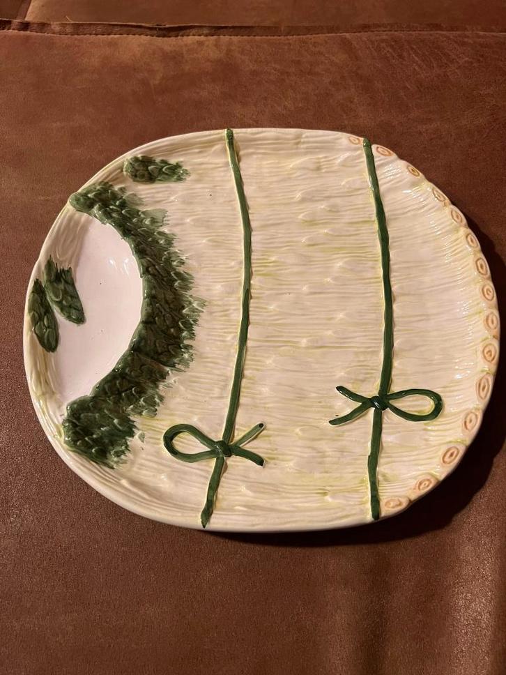 Plat à asperges vintage, fabriqué au Portugal, Antiquités & Art, Antiquités | Céramique & Poterie, Enlèvement ou Envoi