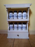 Vintage kruidenrekje, inclusief kruidenpotjes, Enlèvement ou Envoi