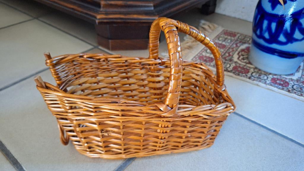 Rieten decanteermand voor wijnfles, Ophalen of Verzenden, Zo goed als nieuw, Overige materialen