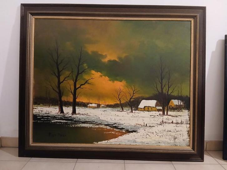 Schilderij van piet mees, Antiek en Kunst, Kunst | Schilderijen | Klassiek, Ophalen