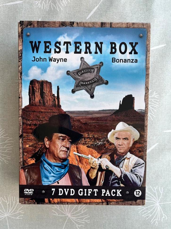 7 DVD Western Box John Wayne en Bonanza, Cd's en Dvd's, Dvd's | Klassiekers, Zo goed als nieuw, Actie en Avontuur, 1960 tot 1980