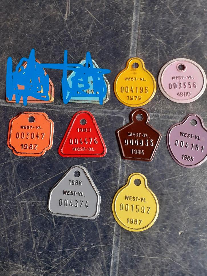 Plaque de vélo INVALIDE en West-Vlaanderen, Collections, Collections Autre, Utilisé, Enlèvement ou Envoi