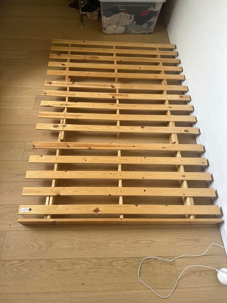 Lattenbodem 140x200 verstelbaar massief hout, Ophalen, 140 cm, Zo goed als nieuw, Bedbodem