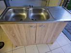 Meuble evier et evier inox et siphon, Enlèvement, Inox