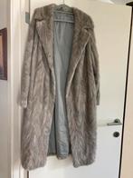 Lange grijze nerts mantel., Kleding | Dames, Ophalen, Zo goed als nieuw, Maat 42/44 (L), Grijs