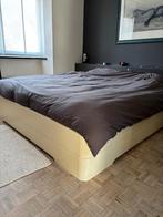 Bedframe met 2 lattenbodems, Ophalen, Wit, Tweepersoons, 180 cm