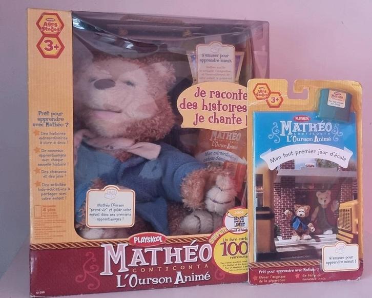 Playskool Mathéo Conticonta L'Ourson Animé interactif éveil, Verzamelen, Beren en Cherished Teddies, Gebruikt, Stoffen beer, Overige merken