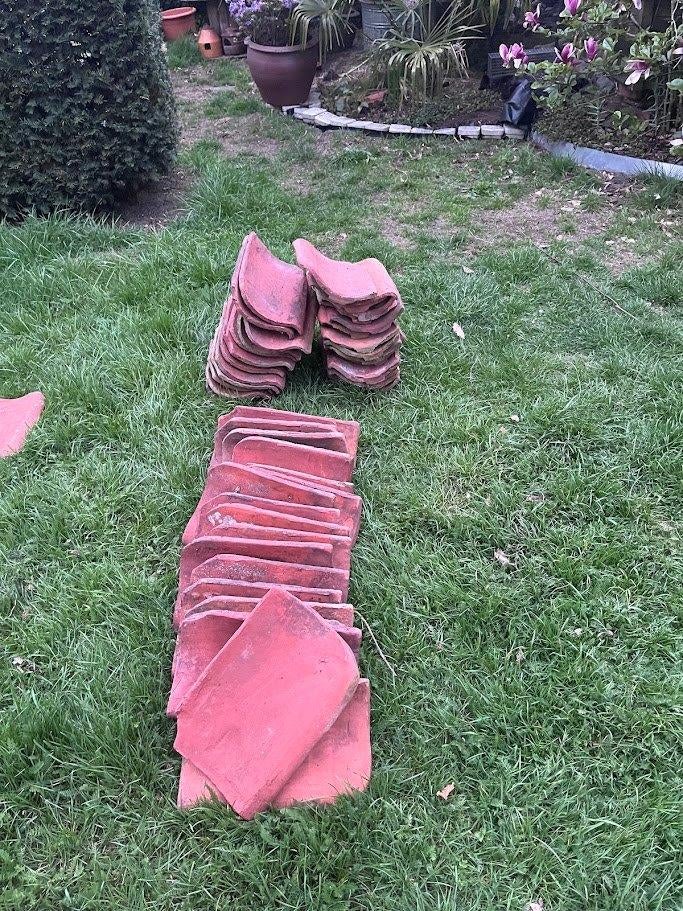 Boomse Pannen, Doe-het-zelf en Bouw, Dakpannen en Dakbedekking, Ophalen, Gebruikt, Rood, Dakpannen