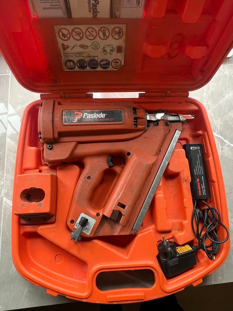 Paslode IM350/90 CT tacker, Ophalen of Verzenden, Gebruikt