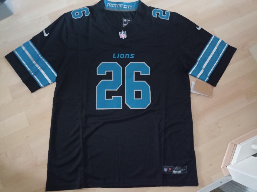 Detroit Lions Jersey Gibbs maat: L, Kleding | Heren, Maat 52/54 (L), Zwart, Overige typen, Nieuw