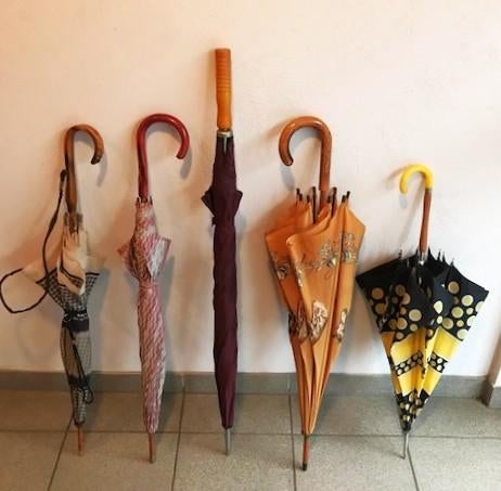 Paraplu wandelstok vintage retro hoorn hout 😍😎💑🤗🎁👌, Handtassen en Accessoires, Paraplu's, Gebruikt, Overige kleuren, Ophalen of Verzenden