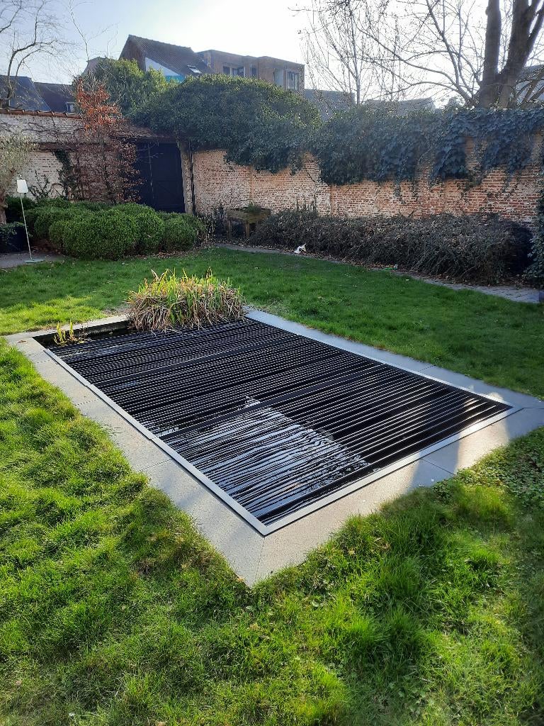 Topkwaliteit  stalen Vijverrooster – beloopbaar – 3 delen, Tuin en Terras, Vijver-toebehoren, Ophalen, Zo goed als nieuw, Vijverrand