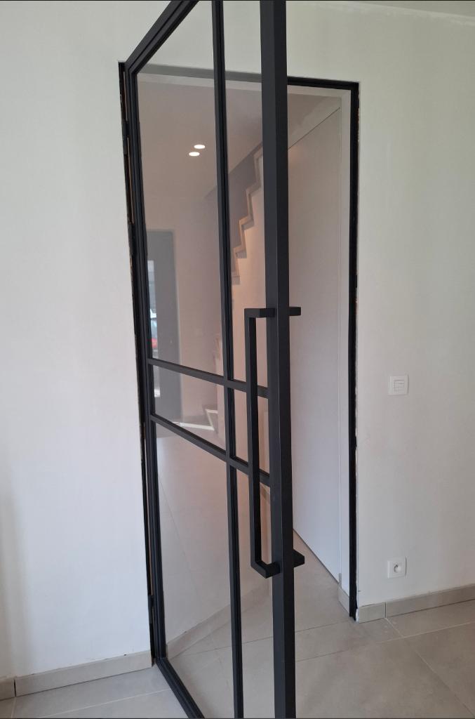Staal deur / Porte fer forgé (2115x833), Bricolage & Construction, Neuf, Verre, Porte intérieure, Enlèvement