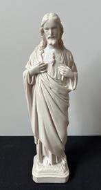 Très belle statue : Sacré-Cœur - 40 cm - Marbre, Antiquités & Art, Antiquités | Objets religieux, Enlèvement ou Envoi