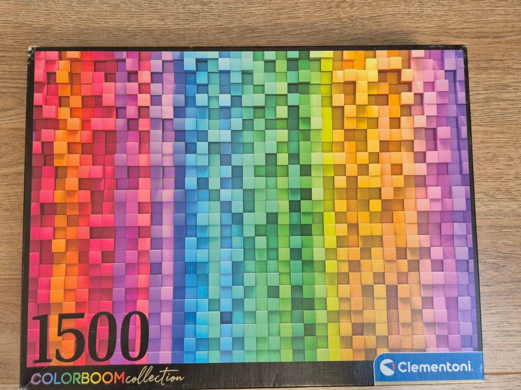 Clementoni colorboom 1500, Hobby & Loisirs créatifs, Sport cérébral & Puzzles, Enlèvement, 500 à 1500 pièces, Utilisé, Puzzle