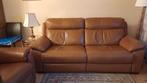 Lederen 2-zit, Huis en Inrichting, Ophalen, Gebruikt, Rechte bank, Tijdloos