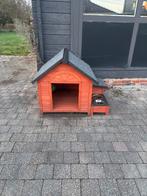 Stevig houten hondenhok met voer- en drinkbakken, Dieren en Toebehoren, Hondenhokken, Ophalen, Hondenhok