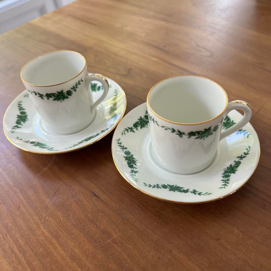 2 Mokka/Espresso kopjes porselein Furstenberg, Ophalen of Verzenden