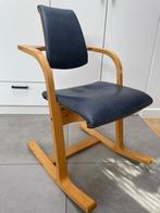 Stokke schommel stoel ergonomisch, Huis en Inrichting, Stoelen, Ophalen, Gebruikt, Blauw, Vintage