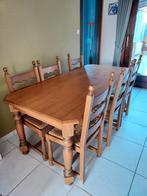 Tafel met 6 stoelen, Huis en Inrichting, Ophalen, Gebruikt, 50 tot 100 cm, Vijf personen of meer