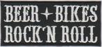 Beer Bikes Rock N Roll stoffen opstrijk patch embleem, Verzenden, Nieuw