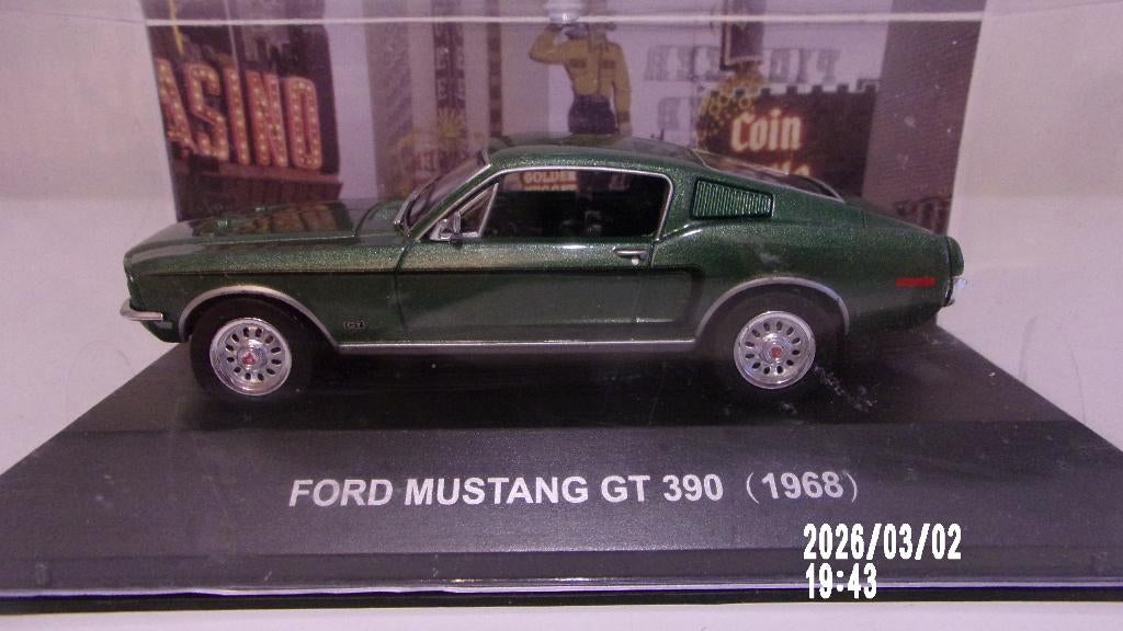 FORD MUSTANG GT 390 de 68.IXO 1/43 NEUVE en VITRINE ORIG., Ophalen of Verzenden, Nieuw, Auto, Overige merken
