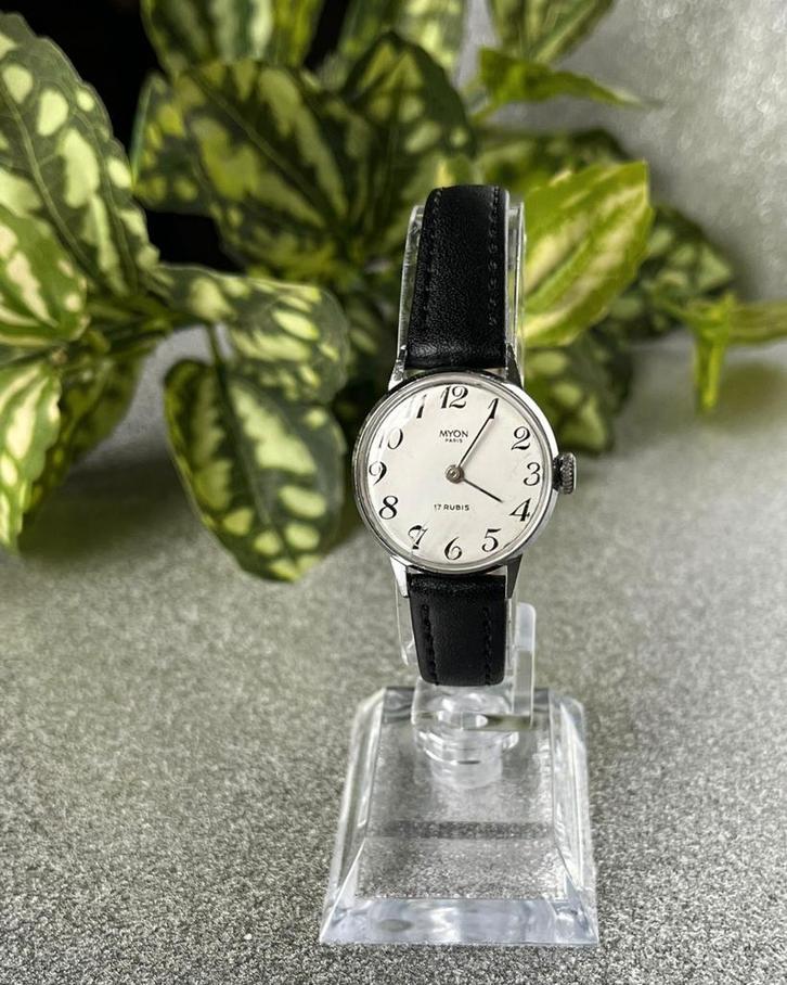 MYON Paris 17 Rubis – vintage mechanisch horloge – jaren 40/, Handtassen en Accessoires, Horloges | Dames, Gebruikt, Polshorloge