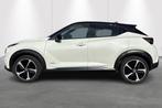 Nissan Juke 1.6 Hybrid 145 N-Design Apple Carplay, achteruit, Auto's, Nissan, Stof, Gebruikt, 1600 cc, Wit