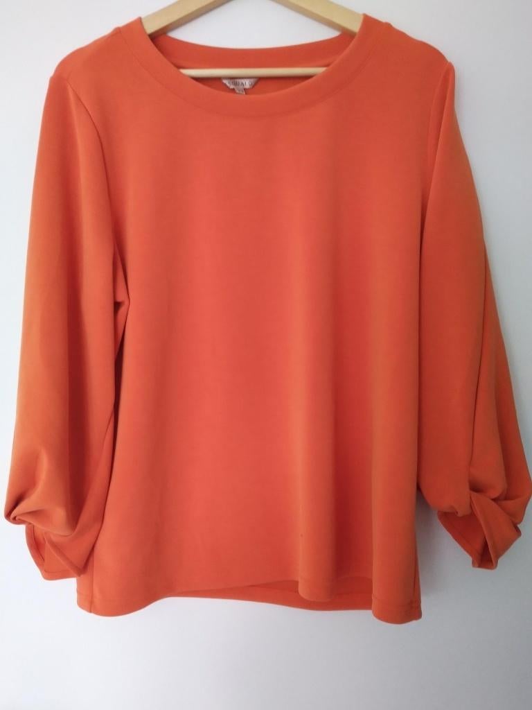 Esqualo shirt - maat XL - als nieuw, Kleding | Dames, T-shirts, Zo goed als nieuw, Maat 46/48 (XL) of groter, Oranje, Lange mouw