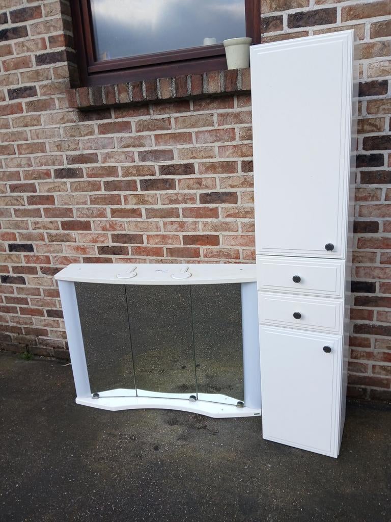 Meuble de salle de bain, armoire à miroir + armoire à colonn, Enlèvement
